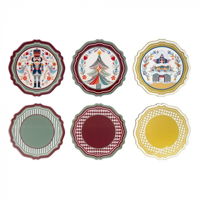 Vesta Set 6 Sottobicchieri Natalizi Fiaba