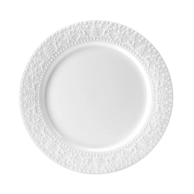 Fade Piatto da Portata XMAS White in Porcellana 30,5 cm