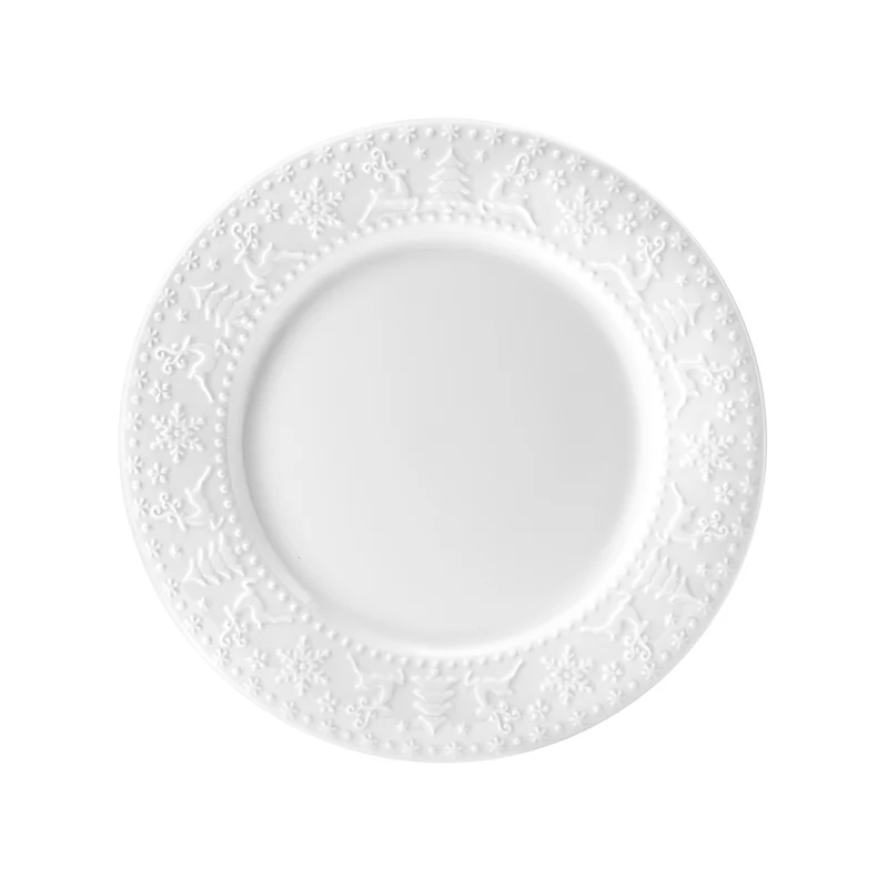 Fade Servizio Tavola Natalizio 18 Pezzi XMAS White in Porcellana