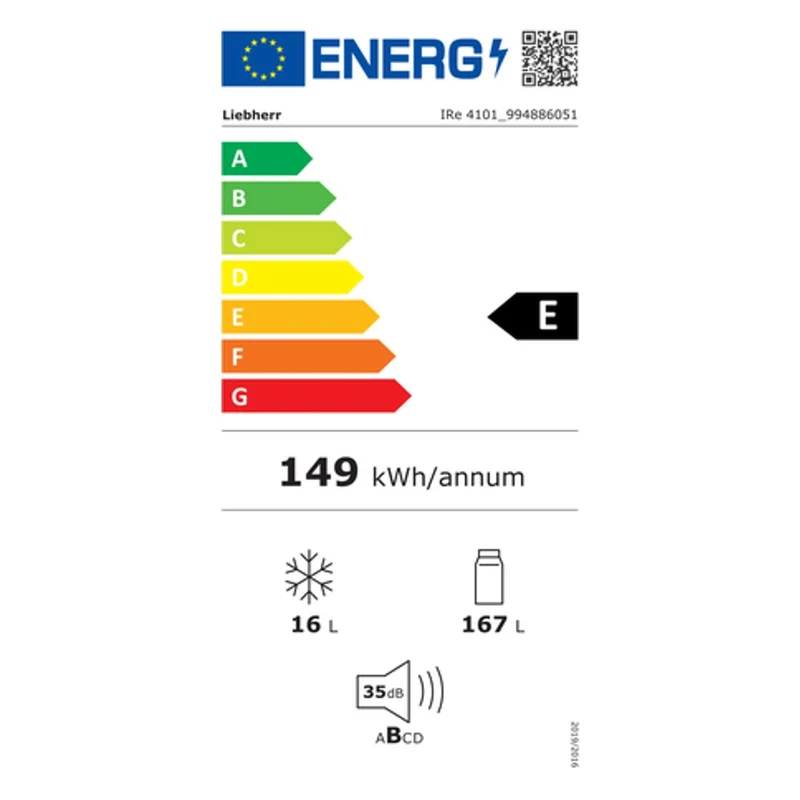 Liebherr IRe 4101 Pure Kühlschrank Gefrierfach Integriert 182 l