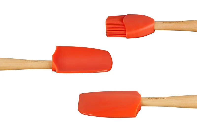 Le Creuset Premium Spatelset, 3-teilig, „Orange-Rot“