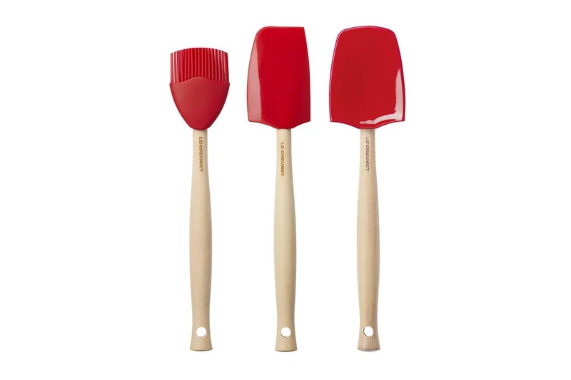 Le Creuset Premium Spatelset, 3-teilig, „Kirschrot“