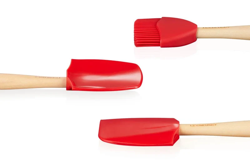 Le Creuset Premium Spatelset, 3-teilig, „Kirschrot“