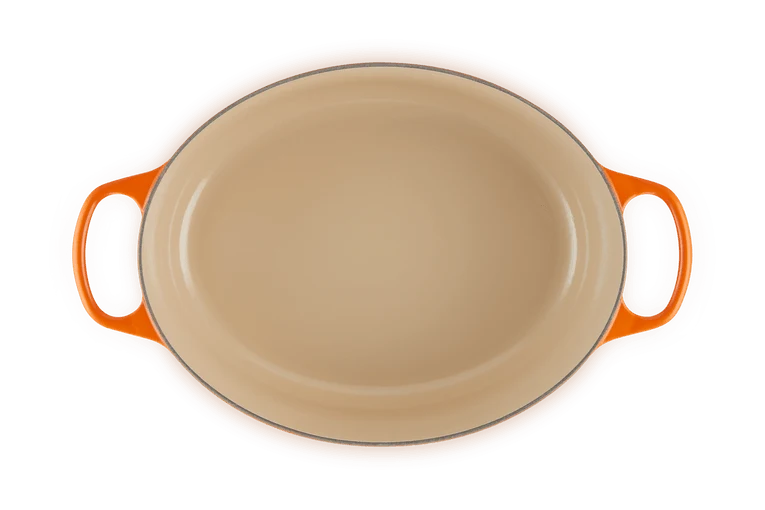 Le Creuset Oval Signature Schmorpfanne 'Orange Red'