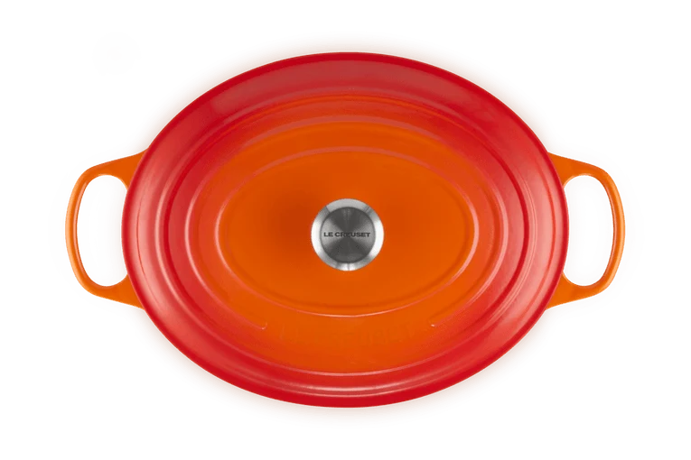 Le Creuset Oval Signature Schmorpfanne 'Orange Red'