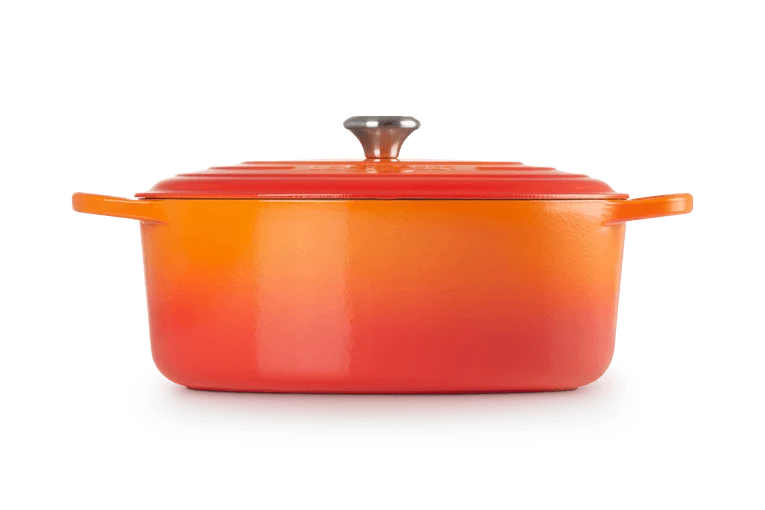 Le Creuset Oval Signature Schmorpfanne 'Orange Red'