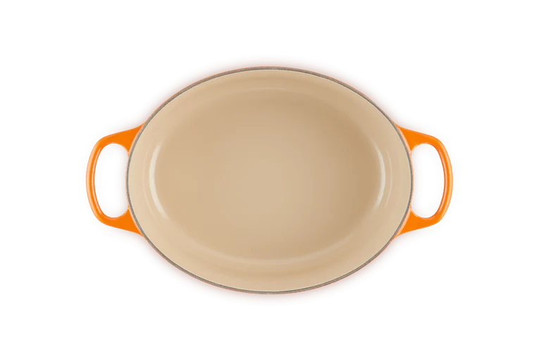 Le Creuset Oval Signature Schmorpfanne 'Orange Red'