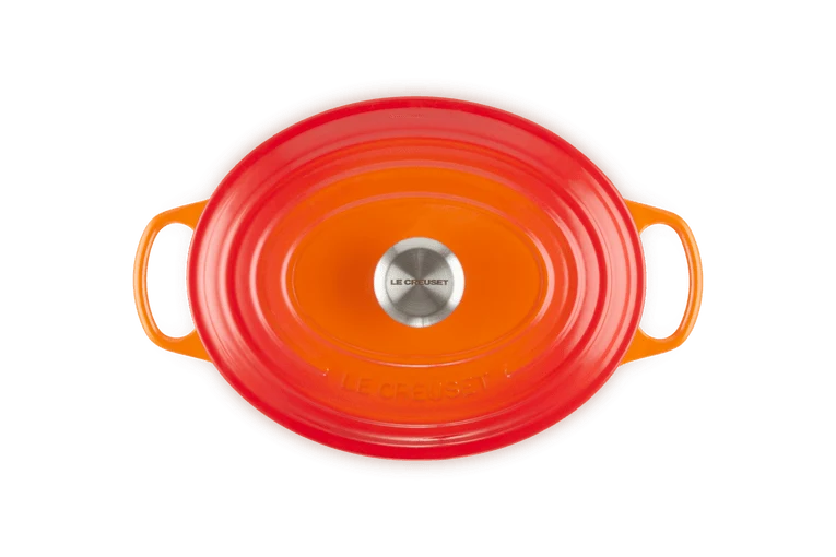 Le Creuset Oval Signature Schmorpfanne 'Orange Red'