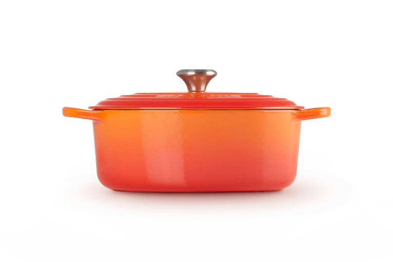 Le Creuset Oval Signature Schmorpfanne 'Orange Red'