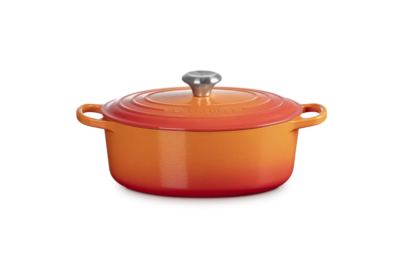 Le Creuset Oval Signature Schmorpfanne 'Orange Red'