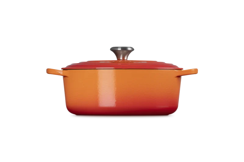 Le Creuset Oval Signature Schmorpfanne 'Orange Red'