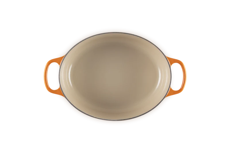 Le Creuset Oval Signature Schmorpfanne 'Orange Red'