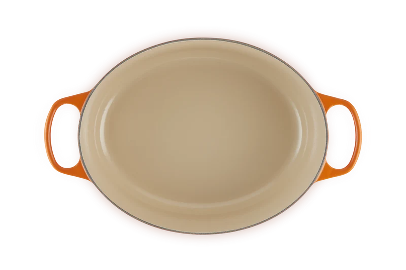 Le Creuset Oval Signature Schmorpfanne 'Orange Red'