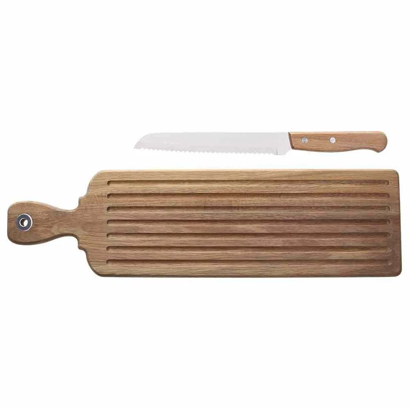 Andrea Fontebasso Tognana Tagliere Rettangolare 52x14 cm con Coltello Starbamboo