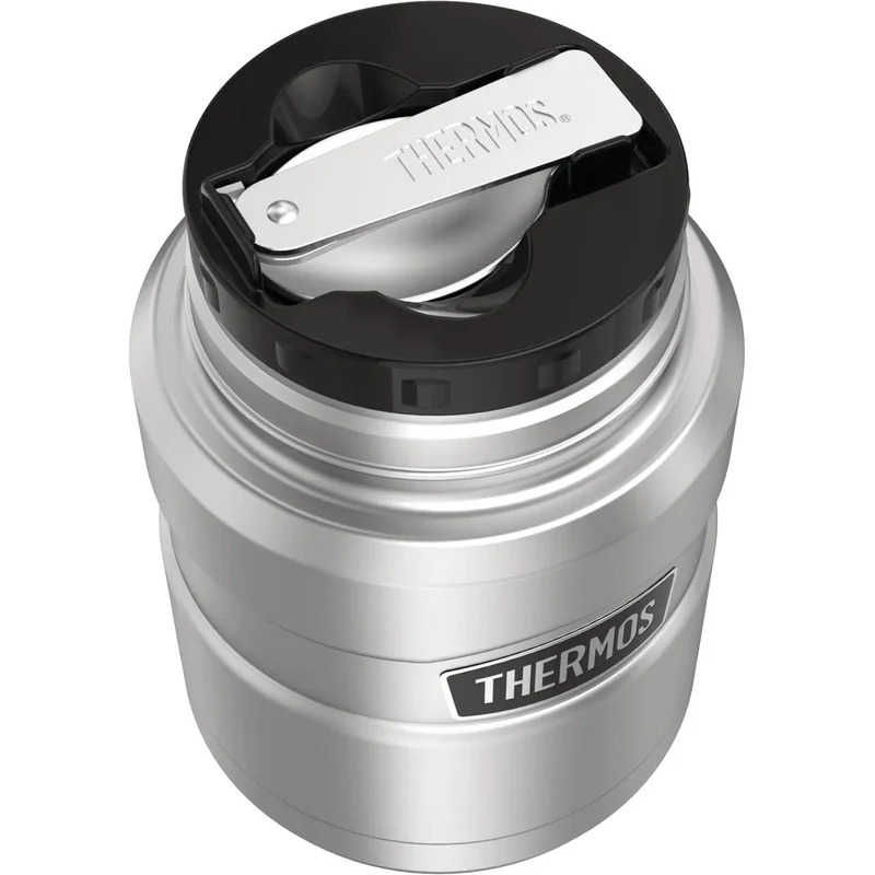 STAINLESS KING FOOD JAR Thermobehälter 0,47 L | 100 % auslaufsicher & mit Löffel