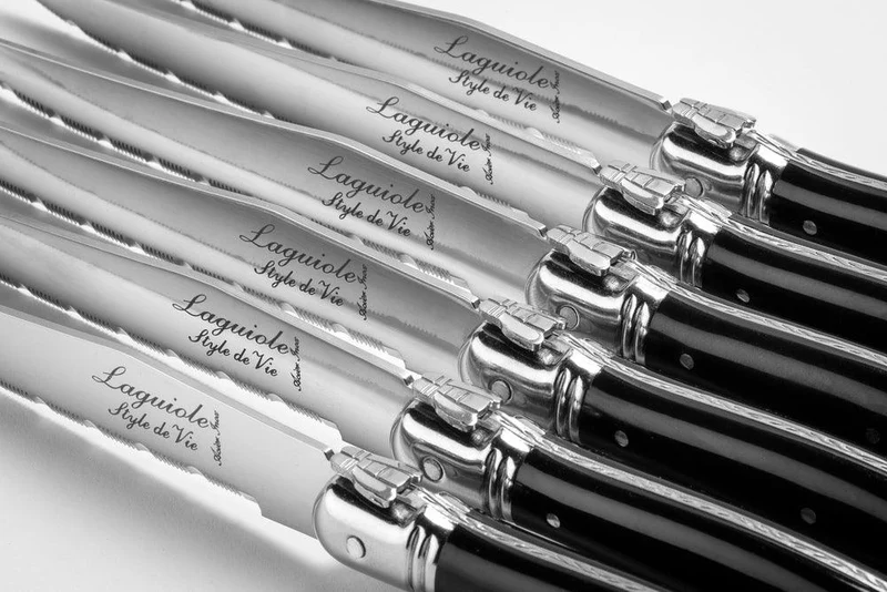 Laguiole Style de Vie Steakmesser Schwarz 'Premium Line'
