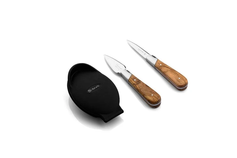 Laguiole Style de Vie Austern-Geschenkset aus Olivenholz mit Silikon-Austernhalter