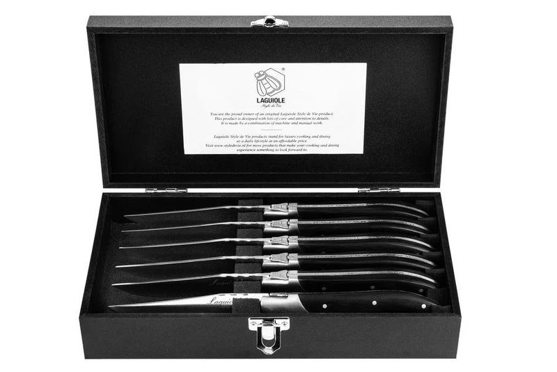 Laguiole Style de Vie Steakmesser Schwarzes Ebenholz 'Luxury Line'