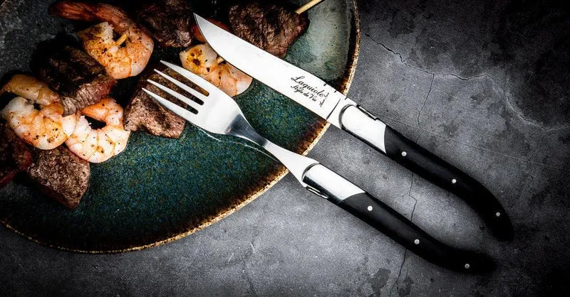 Laguiole Style de Vie Steakmesser Schwarzes Ebenholz 'Luxury Line'