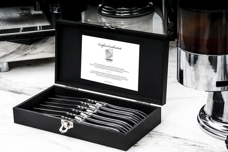 Laguiole Style de Vie Steakmesser Schwarzes Ebenholz 'Luxury Line'