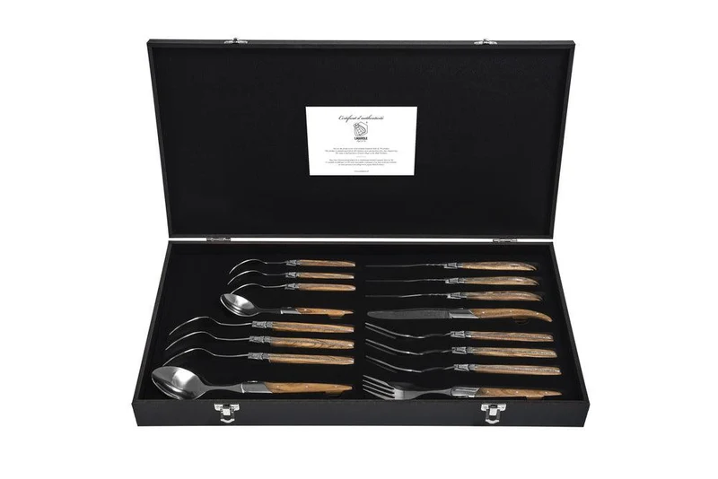 Laguiole Style de Vie Couvert 16-teilig Olivenholz 'Luxury Line'