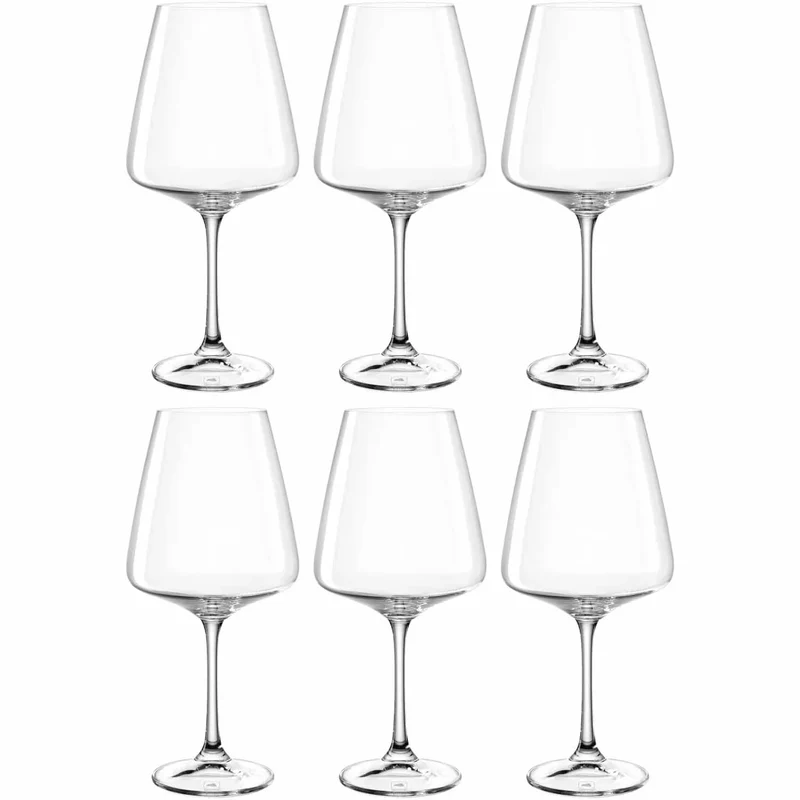 Leonardo Set 6 Calici Vino Rosso Paladino in Vetro 660 ml