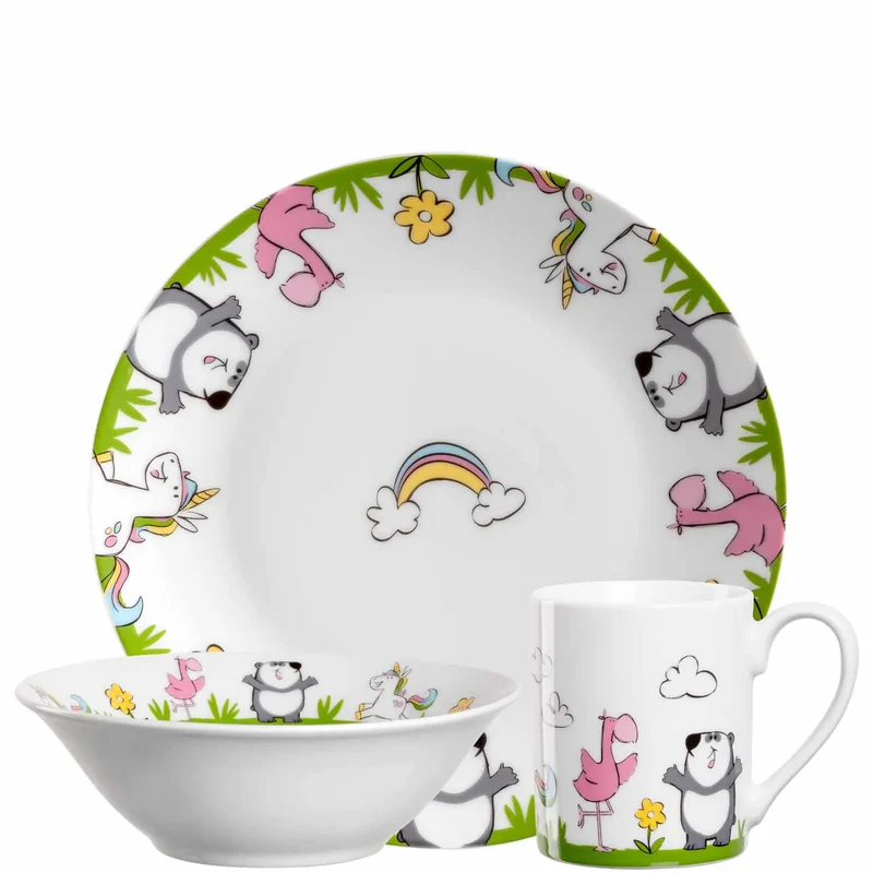 Leonardo Set 3 Pezzi Stoviglie per Bambini in Porcellana