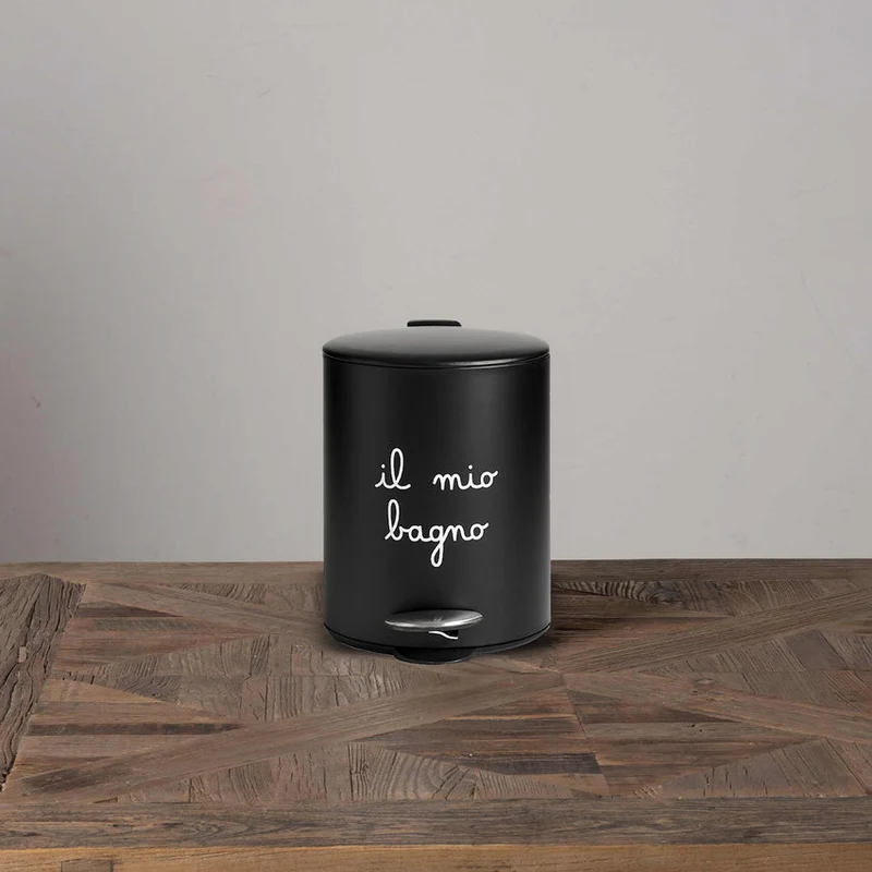 Simple Day Pattumiera il mio Bagno 5L Nero