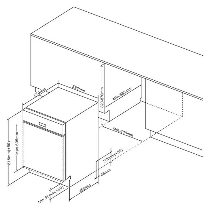 Amica EGSP 573 911 E Geschirrspüler teilintegriert 60cm 13 Maßgedeck E