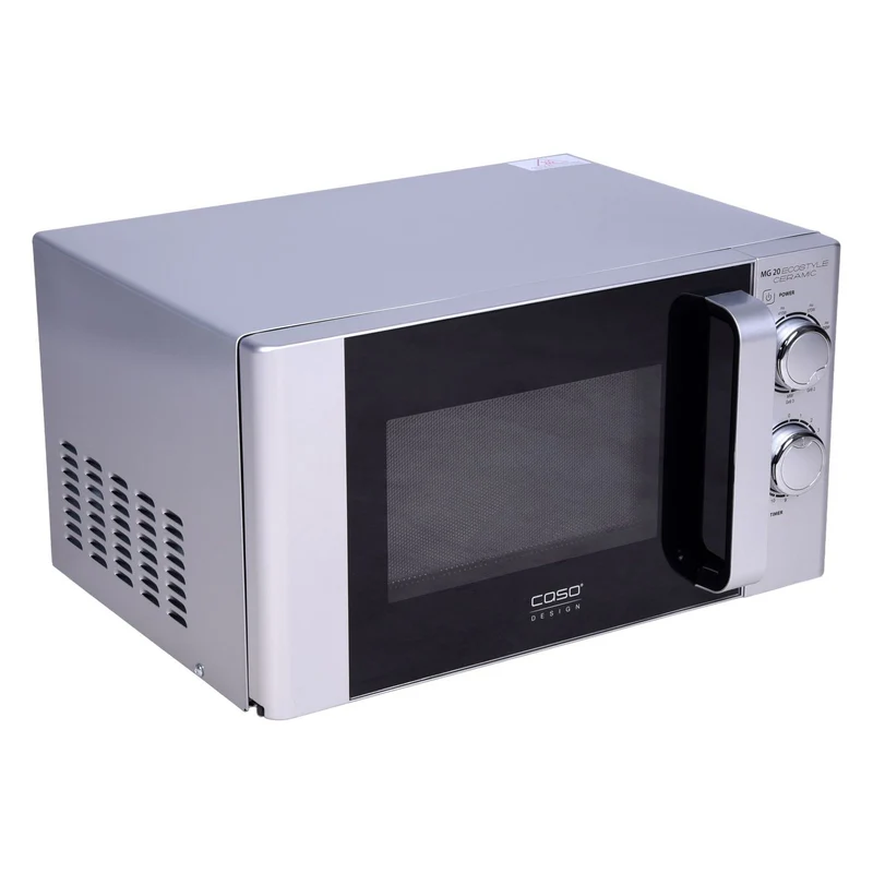 Caso MG20 Ecostyle Ceramic Mikrowelle 20 Liter 700 Watt silber