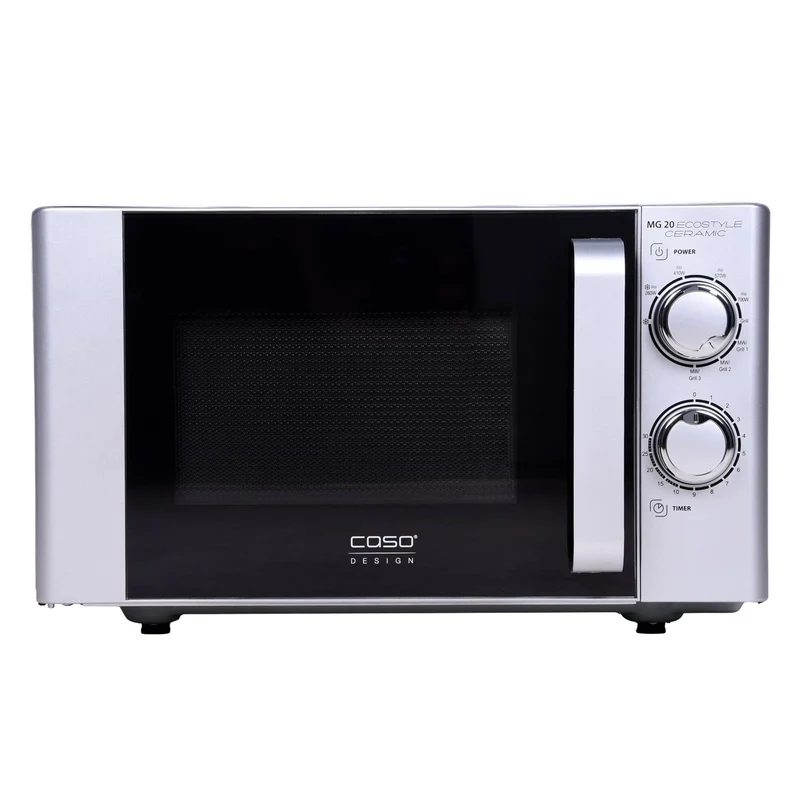 Caso MG20 Ecostyle Ceramic Mikrowelle 20 Liter 700 Watt silber