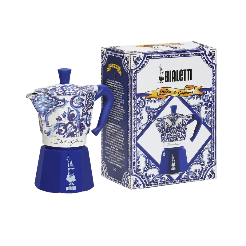 Bialetti Moka Express 6 Tazze Dolce & Gabbana Blu Mediterraneo