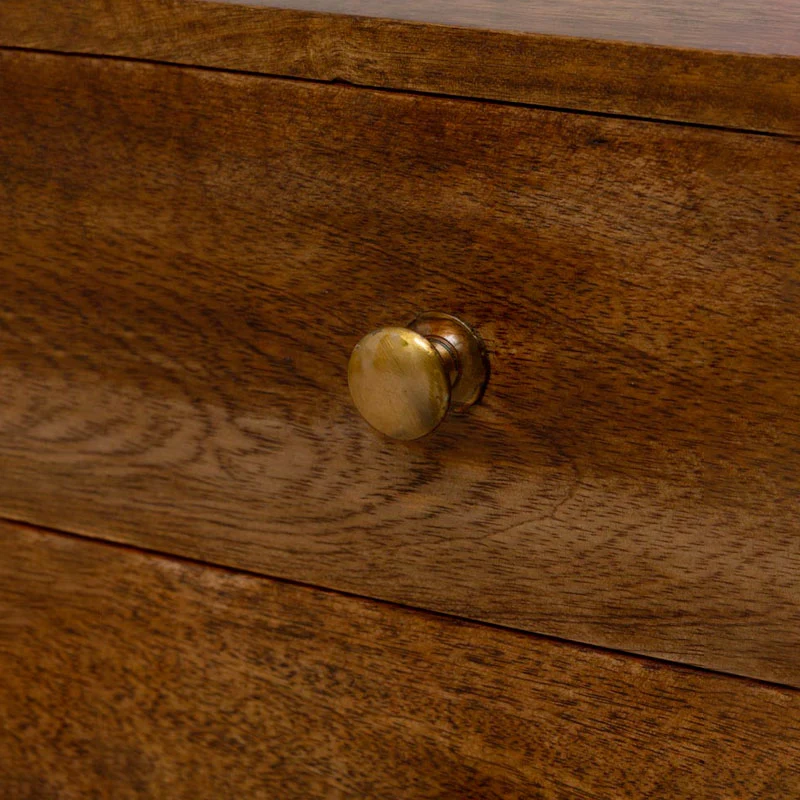 Chehoma Mobile Cassettiera con seduta L90 cm in Legno di Mango