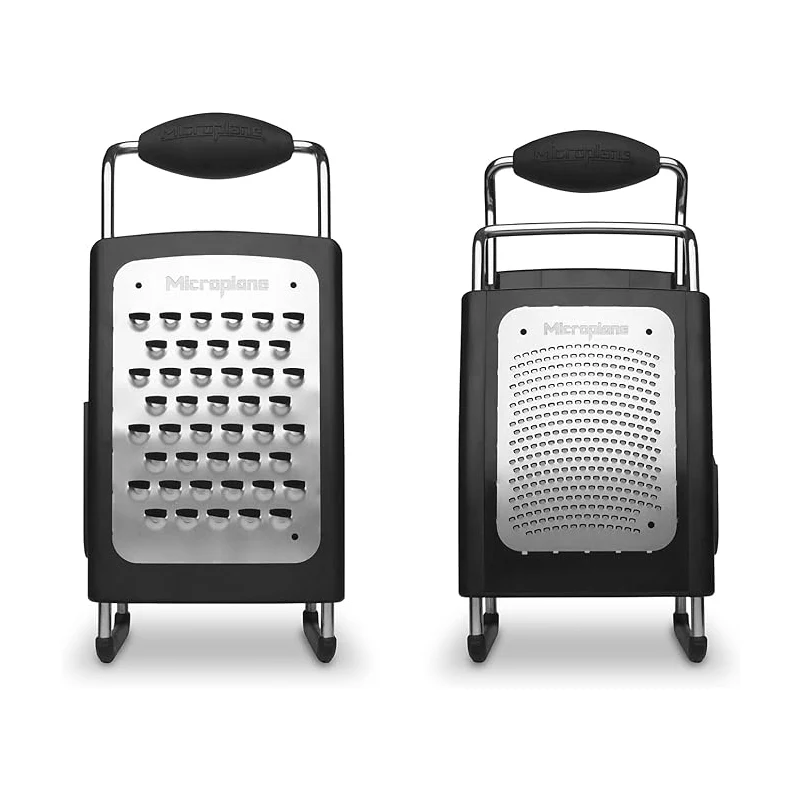 Microplane Grattugia Box 4 Facce con Mandolina Laterale in Acciaio Inossidabile