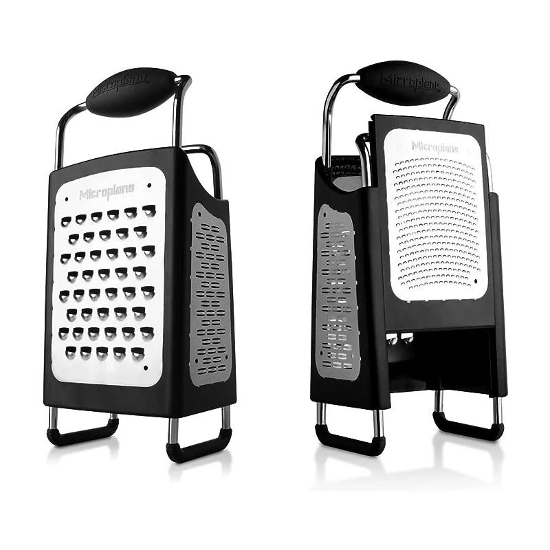 Microplane Grattugia Box 4 Facce con Mandolina Laterale in Acciaio Inossidabile