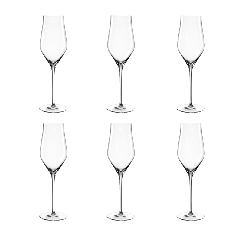 Leonardo Set 6 Flute Brunelli in Vetro 340 ml