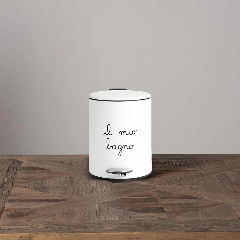 Simple Day Pattumiera il mio Bagno 5L Bianco