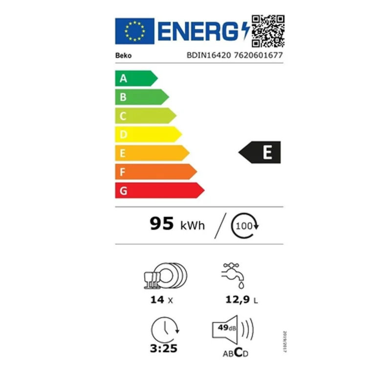 Beko BDIN16420 Spülmaschine Voll integriert Maßgedecke