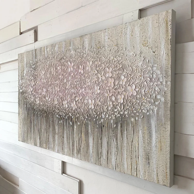 Art Maiora Quadro Bouquet con Cornice Dipinto a Mano su Tela 140x80 cm