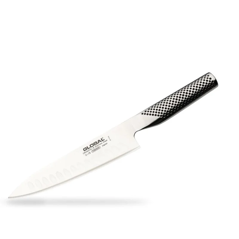 Global G-78 Kochmesser mit Vertiefungen, 18 cm