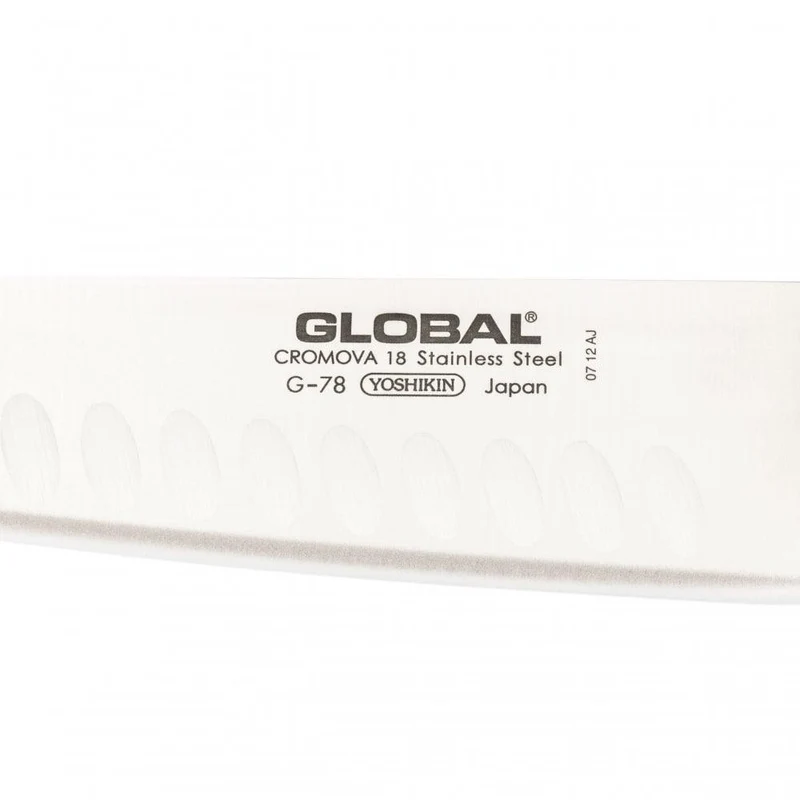Global G-78 Kochmesser mit Vertiefungen, 18 cm