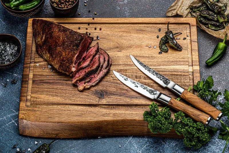 Geschmiedete Steakmesser Olive
