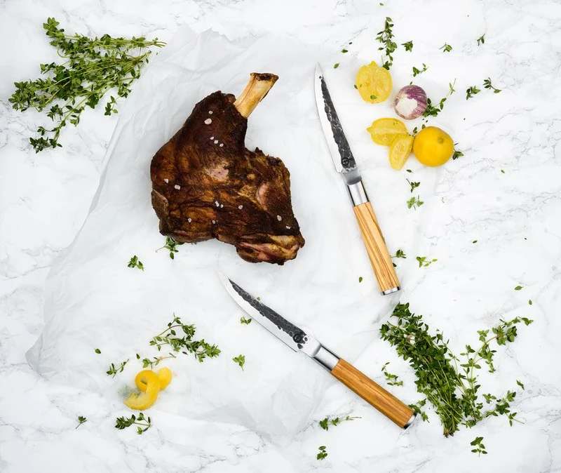 Geschmiedete Steakmesser Olive