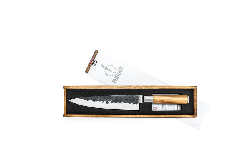 Kochmesser 20cm Olive + Gratis Hülle
