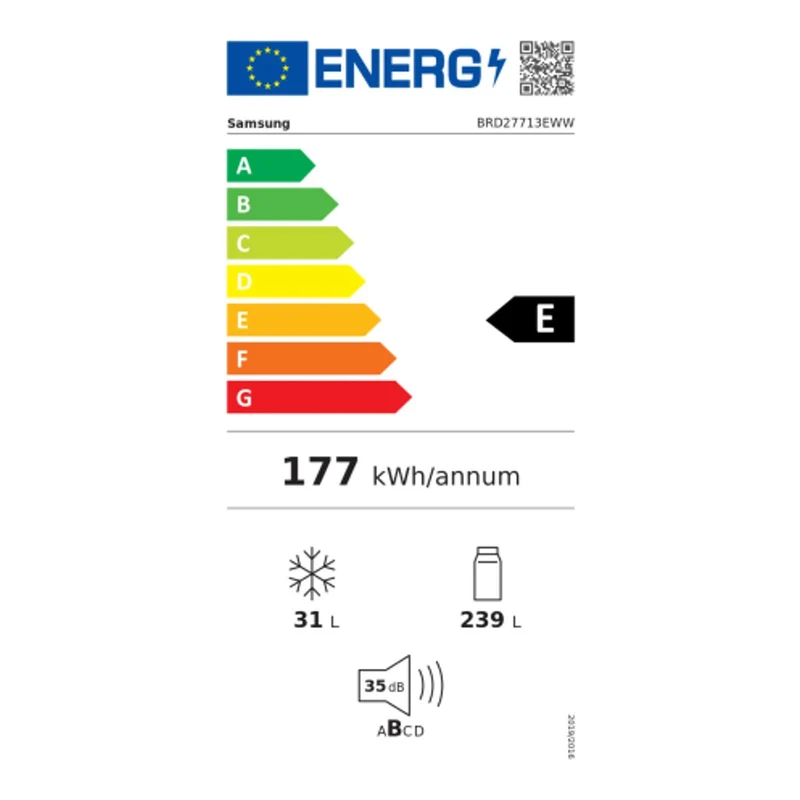 Samsung BRD27713EWW/EG Einbaukühlschrank Gefrierschublade