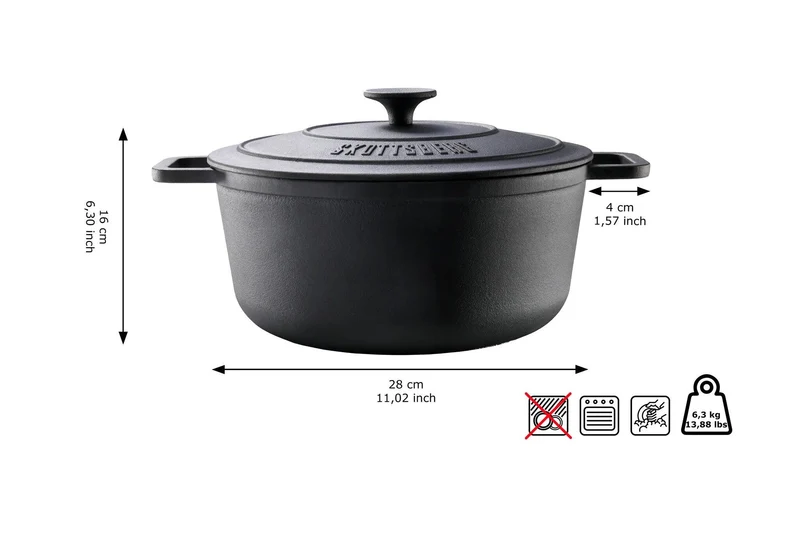 Skottsberg Schmortopf aus Gusseisen Ø28cm / 5,5L