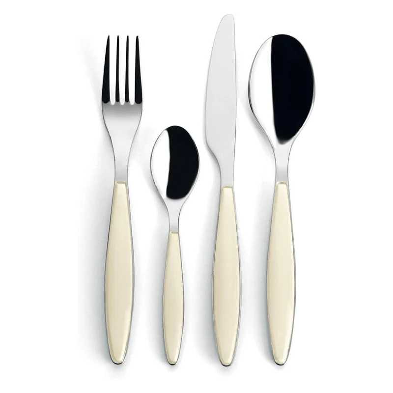 Brandani Set 16 Posate Avorio Acciaio inox