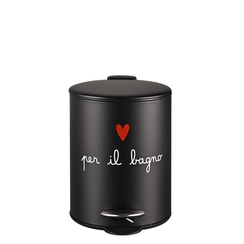 Simple Day Pattumiera Per Il Bagno 5L Nero