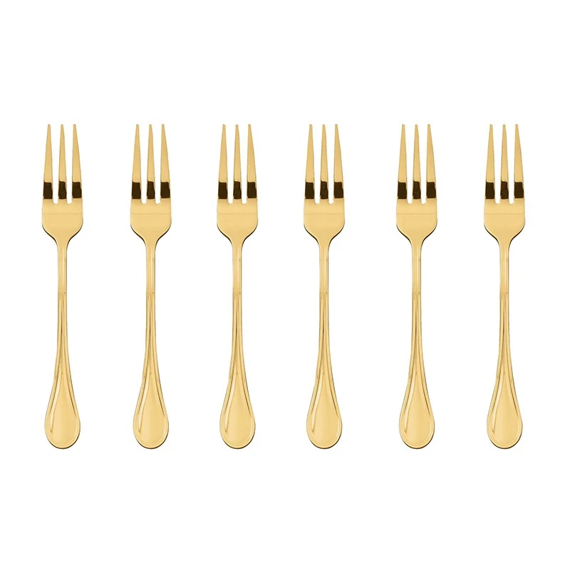 Sambonet Set 6 pz Forchettine Dolce Royal Confezione Regalo Pvd Gold