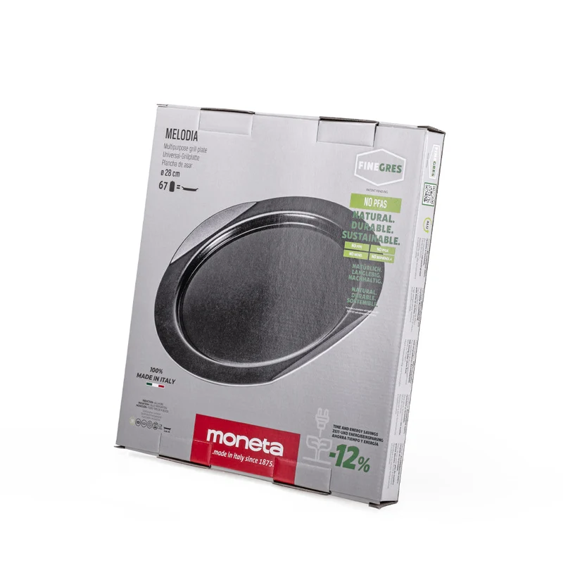 Moneta Piastra Liscia cuocitutto Melodia Finegres 28 cm